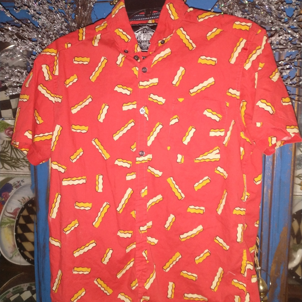 FIVE POINT RETRO-DESIGN BACON SHIRT